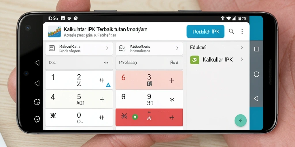 Tampilan antarmuka aplikasi Kalkulator IPK ID66 yang user-friendly.