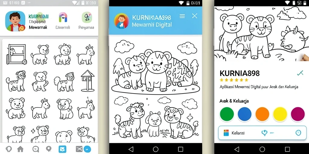 Tampilan antarmuka pengguna KURNIA898 yang interaktif dan ramah anak.