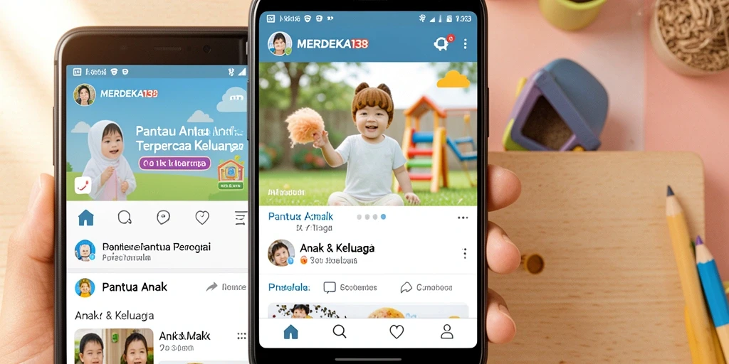 Antarmuka aplikasi MERDEKA138 yang intuitif dan ramah anak.