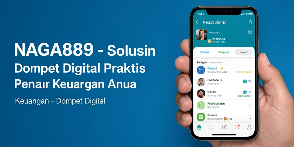 Antarmuka NAGA889 yang modern dan fungsional untuk Dompet Digital.