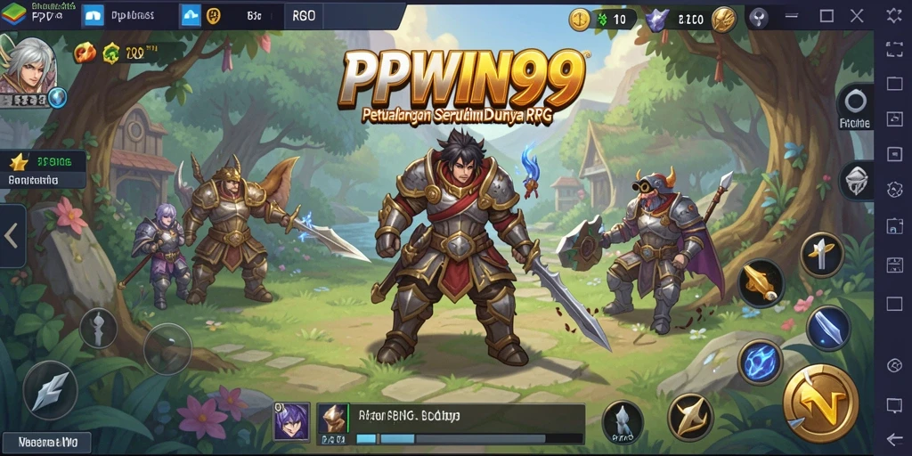Tampilan antarmuka PPWIN99 yang menakjubkan dengan elemen RPG yang interaktif.