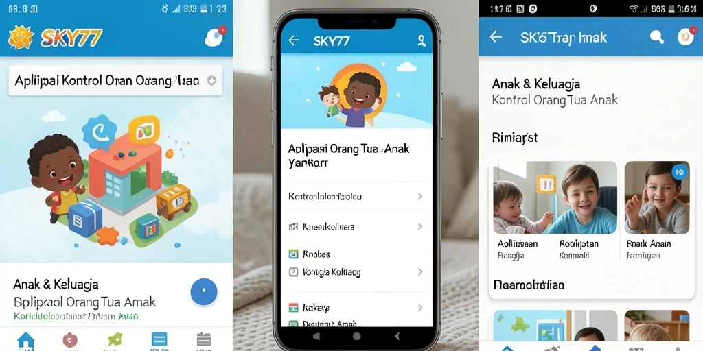 Antarmuka pengguna SKY77 yang intuitif dan informatif.