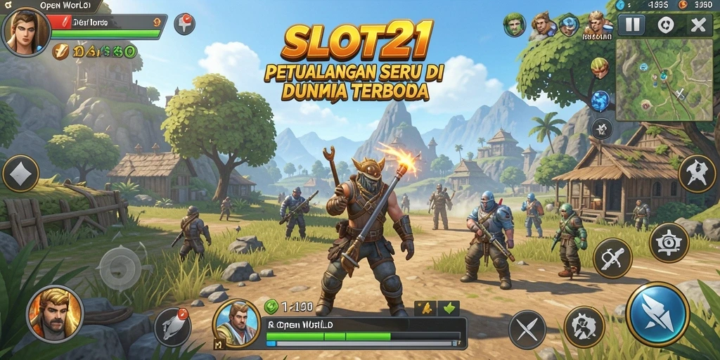 Antarmuka menarik dari game Open World SLOT21 yang menawarkan petualangan seru.